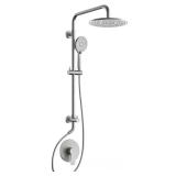 Brushed Nickel 4-Spray Dual Shower Head