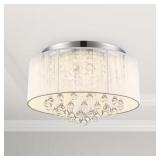 15 in. LED Chrome Flush Mount Light