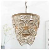 Modern Boho Dining Chandelier 4-Light, White