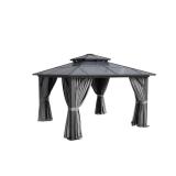 Grey Hardtop Gazebo 12x10 Aluminum Frame