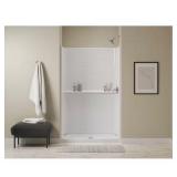 Traverse 48-in Shower Back Wall White