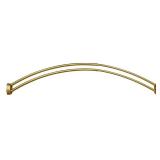 Rustproof Aluminum Shower Rod, 45 72 in, Gold