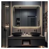 30x40 in Frameless LED Backlit Wall Mirror