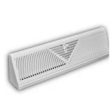 18 in. 3-Way Steel Baseboard Diffuser White