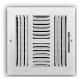 8 in. x 8 in. 4-Way Steel Register, White