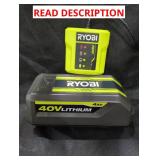 Ryobi 40V 4Ah Lithium Battery With Charger