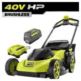 RYOBI 40V HP Brushless 20" Lawn Mower (Charger On