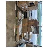 Attic ladder, kitchen sink, unopened boxes