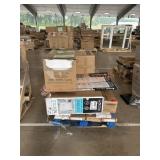 Microwave oven, flooring, 60ï¿½ shower wall set