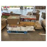 Ceiling fans, cabinet, railing posts, unopened box