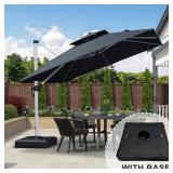 10 ft Square Aluminum Cantilever Umbrella