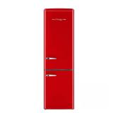 Retro Bottom Freezer Refrigerator, Candy Red