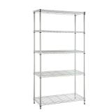 5-Tier Chrome Wire Shelving Unit (36x72x16)