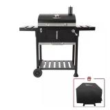 Charcoal Grill with 2 Side Tables & Cover