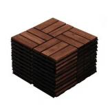 Acacia Interlocking Deck Tiles, 28pcs, brown