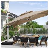 12 ft Aluminum Cantilever Umbrella Beige