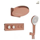 5-Spray Shower Head, 16" Brushed Rose Gold