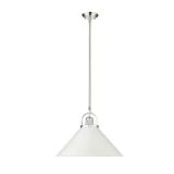 Artistan 1-Light Pendant: Nickel/White Steel