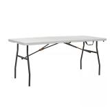 HDX 6 ft Almond/Bronze Table Seats 6
