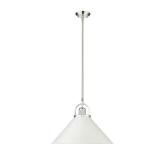 Artistan 1-Light Pendant: Nickel/White Steel