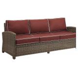 Crosley Bradenton Wicker Outdoor Sofa, Brown