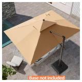 Double Top 13x10 Aluminum Umbrella Tan