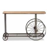 Terence 49-in Black/Natural Console Table
