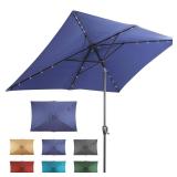 Sun-Ray 6.6 x 9.8 ft Rectangular Umbrella Navy