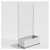 Black Metal Planting Box with Climbing Frame