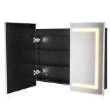 36x30 in. Silver Medicine Cabinet with Mirror