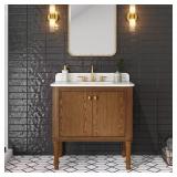 Collette 36in Vanity with Marble Top