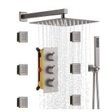 Brushed Nickel Dual Shower Heads, 3-Spray