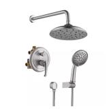 3-Spray Dual Shower Heads, 8.3" Wall Mount Ni