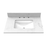 31 in. W Carrara White Vanity Top with Sink