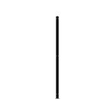 74 in. H Deco Grid Black Steel Post with Clips