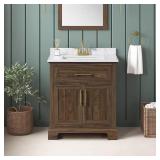Doveton 30-in. Sink Vanity, Dark Walnut