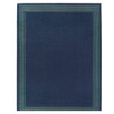 Aqua/Navy 8 ft. x 10 ft. Indoor/Outdoor Rug
