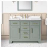 Doveton 48-in Sage Bath Vanity with Top