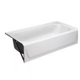 Aloha 60 in Left Drain Bathtub White