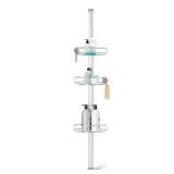 Tension Shower Caddy: Stainless/Aluminum