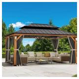 Outdoor Gazebo 12x16 with Lights and Netting