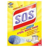 Box Lot of Steel Wool Soap Scouring Pads (18-Pack