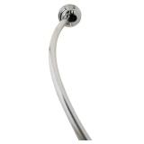 NeverRust 50 72 in Aluminum Curtain Rod Chrome
