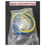 3/8" Blue & Yellow Hose with Fittings, 120psi