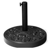 45 lbs Cement Patio Umbrella Base, Black