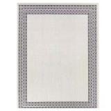 Cream 9 ft. x 12 ft. Diamond Border Rug