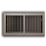 6x12 in. 2-Way Steel Floor Register Brown