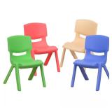 Plastic Stackable School Chairs, 10.5" Seat