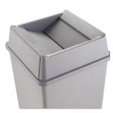 Untouchable 35/50 Gal Grey Trash Can Swing Top