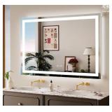 59 in. W x 40 in. H Small Rectangular Frameless L